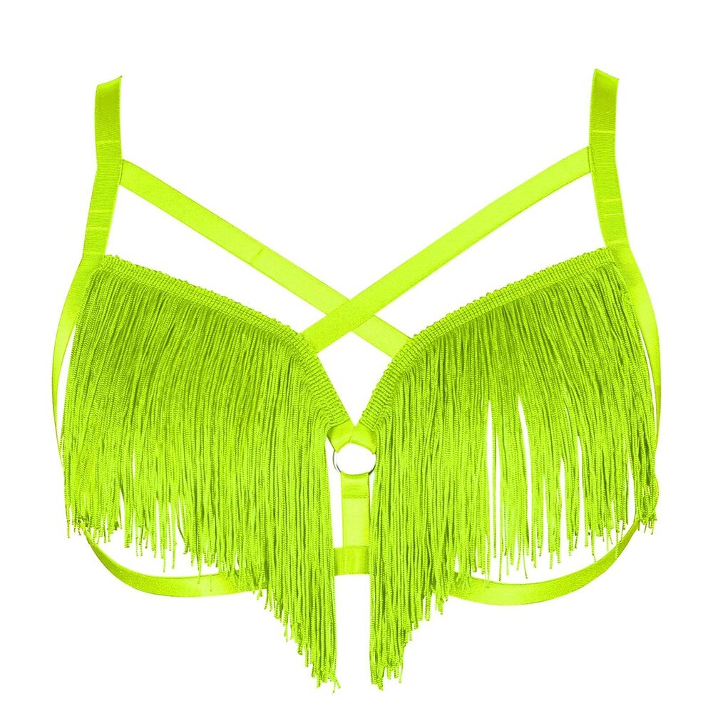 1212 Body Harness Punk Bra No Cup Plus Size Tassel Fashion Bra Gothic
